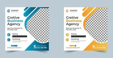 Creative business marketing promotion social media post, Digital web banner design vector