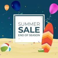 Summer Sale Event with Party Theme vector