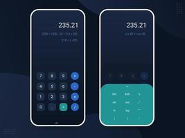 User Interface for Calculator App vector