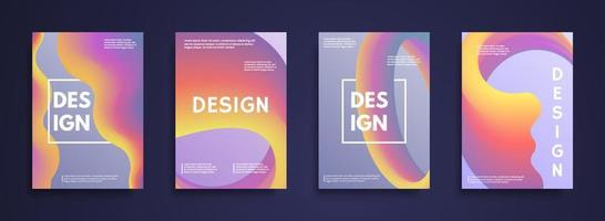 Abstract brochure design with fluid shapes. vector