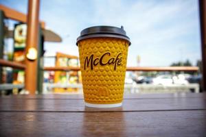 Ukraine, Kiev, Sep 13, 2021 - McCafe coffee cup