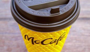 Ukraine, Kiev, Sep 13, 2021 - McCafe coffee cup
