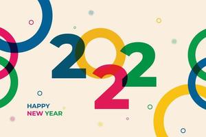 cartel de feliz año nuevo 2022 vector