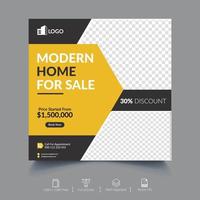 Real Estate Social Media Banner Template vector