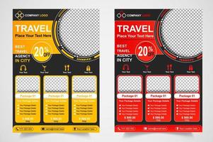 Holiday, Summer travel and tourism flyer, template or poster design. Business Flyer, Template, Brochure design for Tour and Travel Business concept. Vector travel flyer. a4 size.