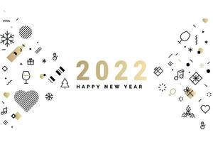 Happy New Year 2022 vector