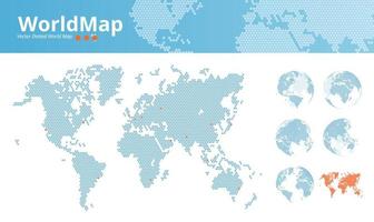 vector mapa del mundo punteado