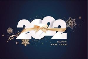 feliz año nuevo 2022 tarjeta de felicitación vector