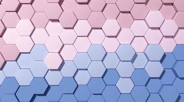 Cinema 4D rendering of colorful geometric background illustration with pentagonal pattern photo