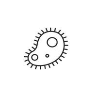 Bacteria icon. virus, microbe isolated icon for graphic and website design Free Vector
