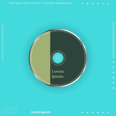 Cd cover design template. Abstract background Vector illustration.