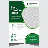 Simple creative business flyer design template vector