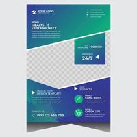 Creative promotional health medical flyer design template for COVID - 19