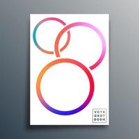 Gradient minimal design for poster, flyer, brochure cover, typography, or other printing products. Vector illustration.