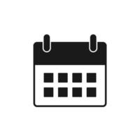 icono de calendario en estilo plano vector