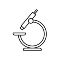 Microscope Icon, Laboratory Magnification Instrument Vector, Flat Design. vector