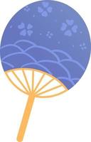 Japanese Summer Festival Element Fan vector