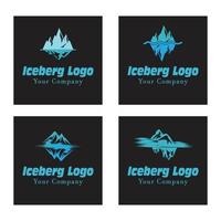 iceberg logo plantilla vector símbolo naturaleza