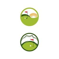 Ilustración de vector de plantilla de icono de deporte de golf