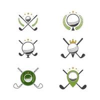 Ilustración de vector de plantilla de icono de deporte de golf