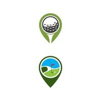 Ilustración de vector de plantilla de icono de deporte de golf