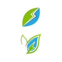 Ilustración de diseño de icono de vector de energía ecológica