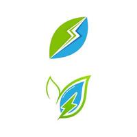 Eco power Vector icon design illustration