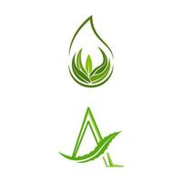 Ilustración de diseño de icono de vector de aloe vera