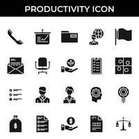 Productivity Icon Set Vector