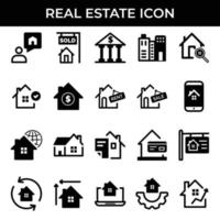 Real State Icon Set Vector