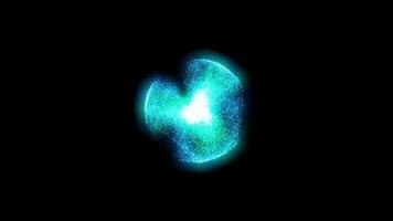 blue particle energy ball loop animation