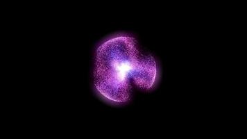 animação de loop de bola de energia de partícula roxa video