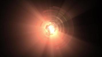 animation de boucle de cercle de rayons de lumière éclat video