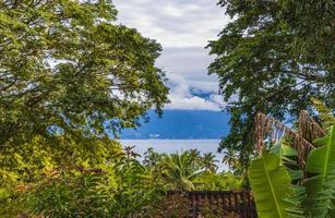 isla tropical ilha grande abraao playa entre palmeras brasil. foto