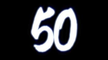 60 Sekunden Countdown-Animation video