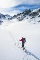 Elderly alpine skiers photo