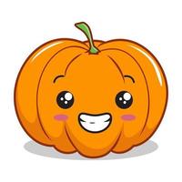 calabaza halloween dibujos animados kawaii ilustraciones vector