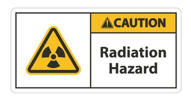 Radiation Hazard Symbol Sign Isolate On White Background,Vector Illustration vector