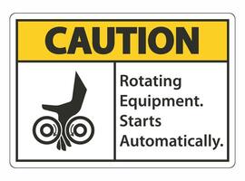 Rotating Equipment.Starts Automatically Symbol Sign Isolate on White Background,Vector Illustration vector