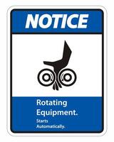 Rotating Equipment.Starts Automatically Symbol Sign Isolate on White Background,Vector Illustration vector