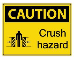 symbol caution crush hazard sign on white background vector