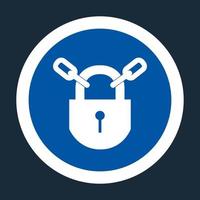 PPE Icon.Keep Locked Symbol Sign On black Background vector