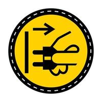PPE Icon.Disconnect Mains Plug From Electrical Outlet Symbol Sign On black Background On black Background vector