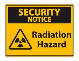 Radiation Hazard Symbol Sign Isolate On White Background,Vector Illustration vector