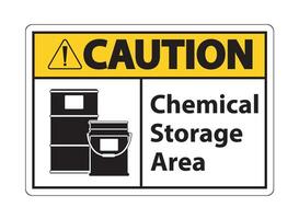 Caution Chemical Storage Symbol Sign Isolate on transparent Background,Vector Illustration vector