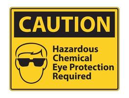 Hazardous Chemical Eye Protection Required Symbol Sign Isolate on White Background vector
