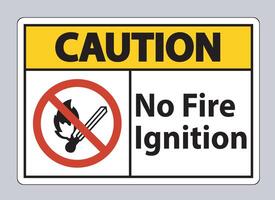 Caution No Fire Ignition Symbol Sign On White Background vector