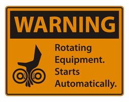 Rotating Equipment.Starts Automatically Symbol Sign Isolate on White Background,Vector Illustration vector