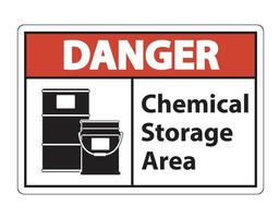 Danger Chemical Storage Symbol Sign Isolate on transparent Background,Vector Illustration vector