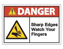 Danger Sharp Edges Watch Your Fingers Symbol vector